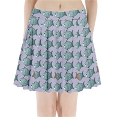 Fishes Pattern Background Theme Pleated Mini Skirt by Pakjumat