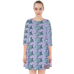 Fishes Pattern Background Theme Smock Dress by Pakjumat