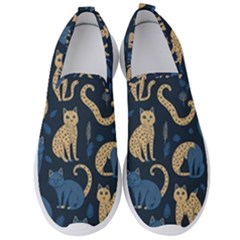 Cat Pattern Animal Men s Slip On Sneakers by Pakjumat