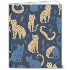 Cat Pattern Animal 8  X 10  Hardcover Notebook by Pakjumat