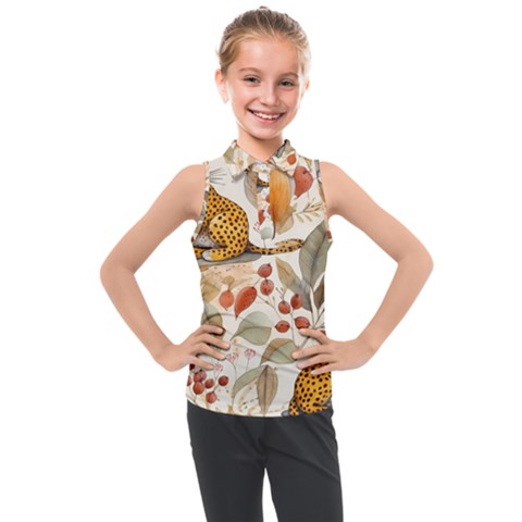 Fur Big Cat Spots Zoo Fast Hunter Kids  Sleeveless Polo T-shirt by Pakjumat