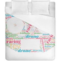 Drone Racing Word Cloud T- Shirt F P V Freestyle Drone Racing Word Cloud T- Shirt (5) Duvet Cover (california King Size) by ZUXUMI