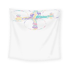 Drone Racing Word Cloud T- Shirt F P V Freestyle Drone Racing Word Cloud T- Shirt Square Tapestry (small) by ZUXUMI