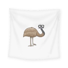 Ostrich T-shirtwhite Look Calm Ostrich 23 T-shirt (1) Square Tapestry (small) by EnriqueJohnson