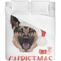 German Shepherd T- Shirt German Shepherd Merry Christmas T- Shirt (4) Duvet Cover (california King Size) by ZUXUMI