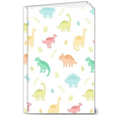 Animals Dinosaurs T-rex Pattern 8  X 10  Hardcover Notebook by Pakjumat