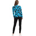 Dolphin Silhouette Pattern Women s Long Sleeve Rash Guard View2