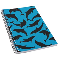 Dolphin Silhouette Pattern 5 5  X 8 5  Notebook by Pakjumat