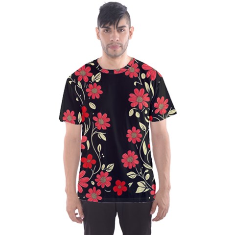 Pattern Flowers Design Nature Men s Sport Mesh T-shirt by Pakjumat