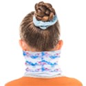 Bats Pattern T- Shirt White Bats And Bows Blue Pink T- Shirt Face Covering Bandana (Kids) View2