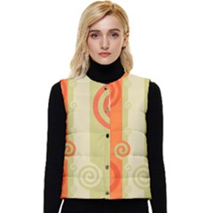 Ring Kringel Background Abstract Red Women s Button Up Puffer Vest by Mariart