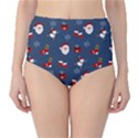 Christmas Background Design Pattern Classic High-Waist Bikini Bottoms View1