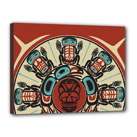 Skull Grateful Dead Phone Gratefuldead Canvas 16  X 12  (stretched) by Sarkoni