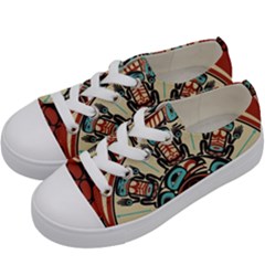 Skull Grateful Dead Phone Gratefuldead Kids  Low Top Canvas Sneakers by Sarkoni