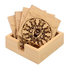 Skull Grateful Dead Phone Gratefuldead Bamboo Coaster Set by Sarkoni