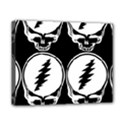 Black And White Deadhead Grateful Dead Steal Your Face Pattern Canvas 10  x 8  (Stretched) View1