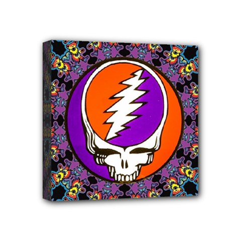 Gratefuldead Grateful Dead Pattern Mini Canvas 4  X 4  (stretched) by Sarkoni