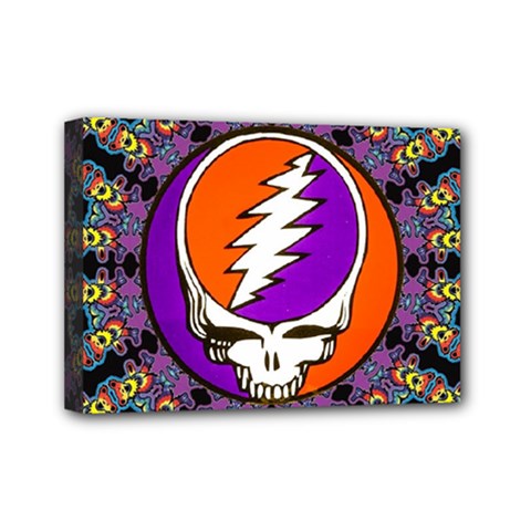 Gratefuldead Grateful Dead Pattern Mini Canvas 7  X 5  (stretched) by Sarkoni