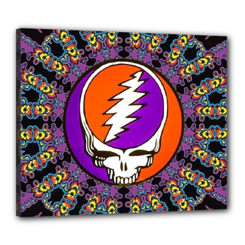 Gratefuldead Grateful Dead Pattern Canvas 24  X 20  (stretched) by Sarkoni