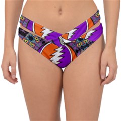 Gratefuldead Grateful Dead Pattern Double Strap Halter Bikini Bottoms by Sarkoni