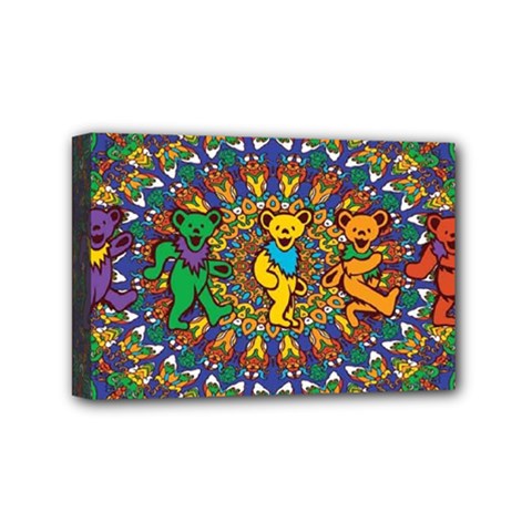 Grateful Dead Pattern Mini Canvas 6  X 4  (stretched) by Sarkoni