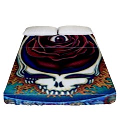 Grateful-dead-ahead-of-their-time Fitted Sheet (queen Size) by Sarkoni