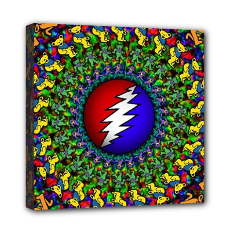 Grateful Dead Mini Canvas 8  X 8  (stretched) by Sarkoni