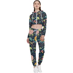 Alien Rocket Space Aesthetic Cropped Zip Up Lounge Set by Sarkoni