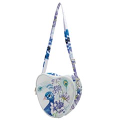 Peacock Heart Shoulder Bag by uniart180623