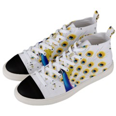 Bird Peafowl Peacock Animal Men s Mid-top Canvas Sneakers by uniart180623