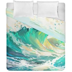 Waves Ocean Sea Tsunami Nautical Painting Duvet Cover Double Side (california King Size) by uniart180623