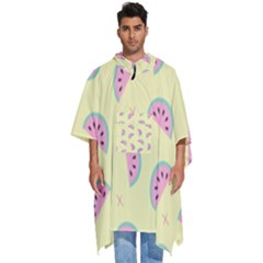 Watermelon Wallpapers  Creative Illustration And Patterns Men s Hooded Rain Ponchos by Ket1n9