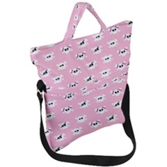 Girly Girlie Punk Skull Fold Over Handle Tote Bag by Ket1n9