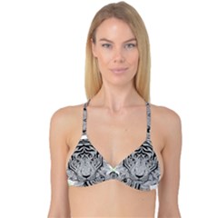 Tiger Head Reversible Tri Bikini Top by Ket1n9