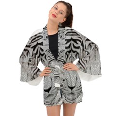 Tiger Head Long Sleeve Kimono by Ket1n9