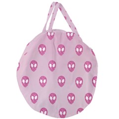 Alien Pattern Pink Giant Round Zipper Tote by Ket1n9