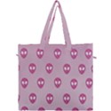 Alien Pattern Pink Canvas Travel Bag View1