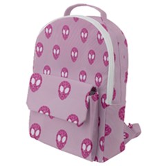 Alien Pattern Pink Flap Pocket Backpack (small) by Ket1n9