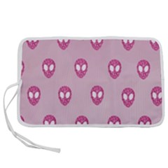 Alien Pattern Pink Pen Storage Case (l) by Ket1n9