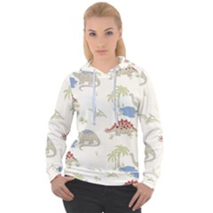 Dinosaur Art Pattern Women s Overhead Hoodie by Ket1n9