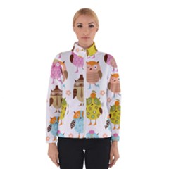 Cute Owls Pattern Women s Bomber Jacket by Ket1n9