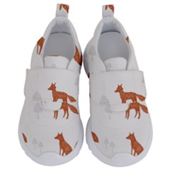 Fox Animal Wild Pattern Kids  Velcro No Lace Shoes by Ket1n9