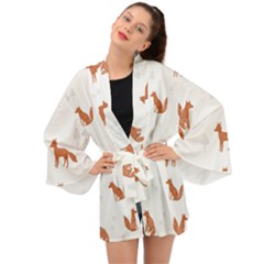 Fox Animal Wild Pattern Long Sleeve Kimono by Ket1n9