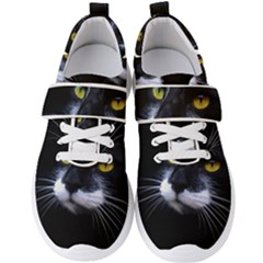 Face Black Cat Men s Velcro Strap Shoes by Ket1n9