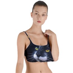 Face Black Cat Layered Top Bikini Top  by Ket1n9