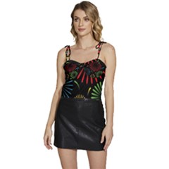 Fireworks With Star Vector Flowy Camisole Tie Up Top by Ket1n9