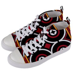 Toraja Pattern Ne limbongan Women s Mid-top Canvas Sneakers by Ket1n9