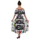 Social Media Computer Internet Typography Text Poster Shoulder Straps Boho Maxi Dress  View2