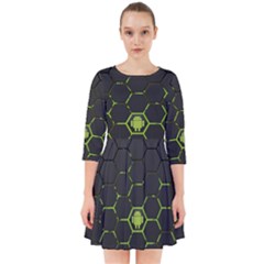 Green Android Honeycomb Gree Smock Dress by Ket1n9