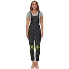 Green Android Honeycomb Gree Women s Pinafore Overalls Jumpsuit by Ket1n9